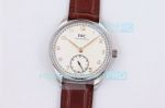 ZF Factory Replica IWC Portugieser Automatic 40mm Watch SS White Dial Brown Leather